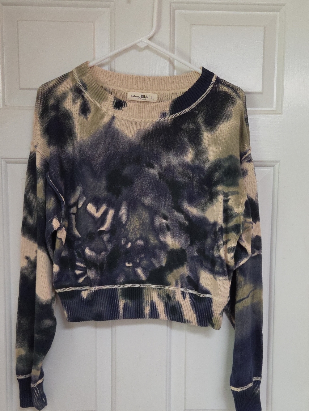 NATURAL LIFE Soft Knit Pullover - Light Beige & Cream